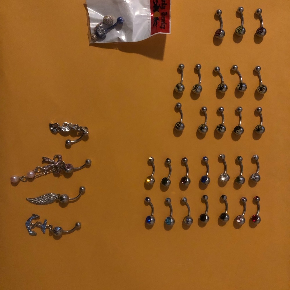 Lot of belly button rings
